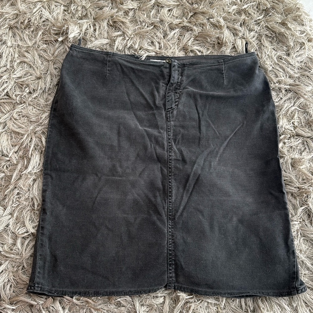 Prada Grey Denim Skirt